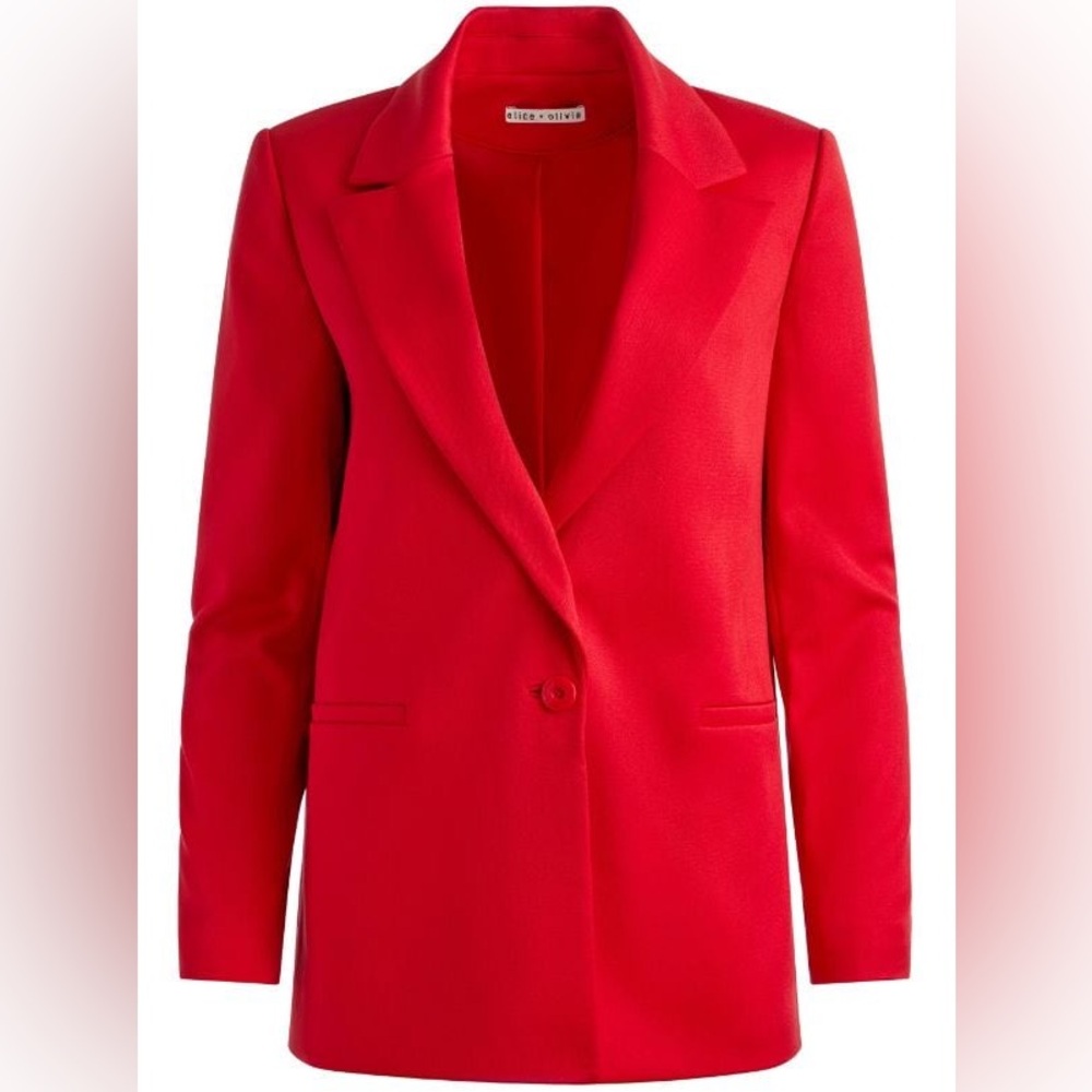 Alice + Olivia Denny Notch‎ Collar Boyfriend Blazer New 8 - Picture 4 of 11